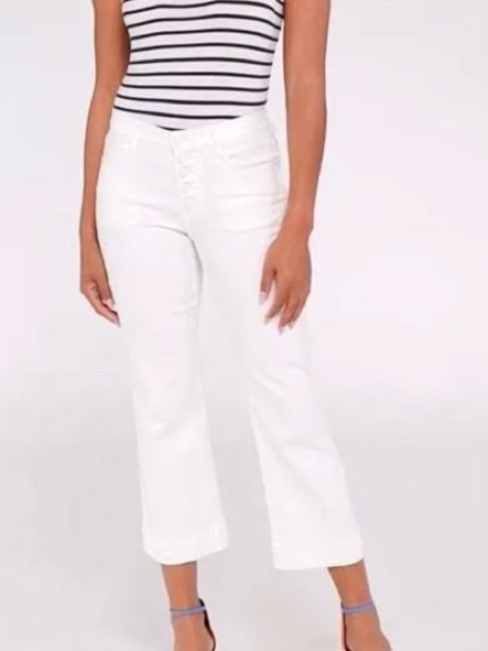 Cabi White Palm Beach Crop Jeans